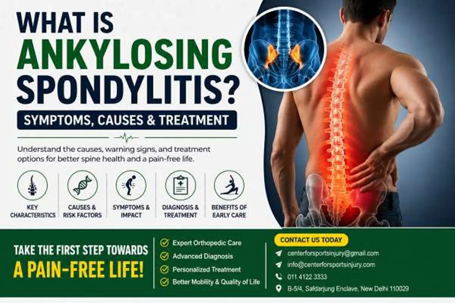 What is Ankylosing Spondylitis? Symptoms, Causes, Risk Factors & Treatment