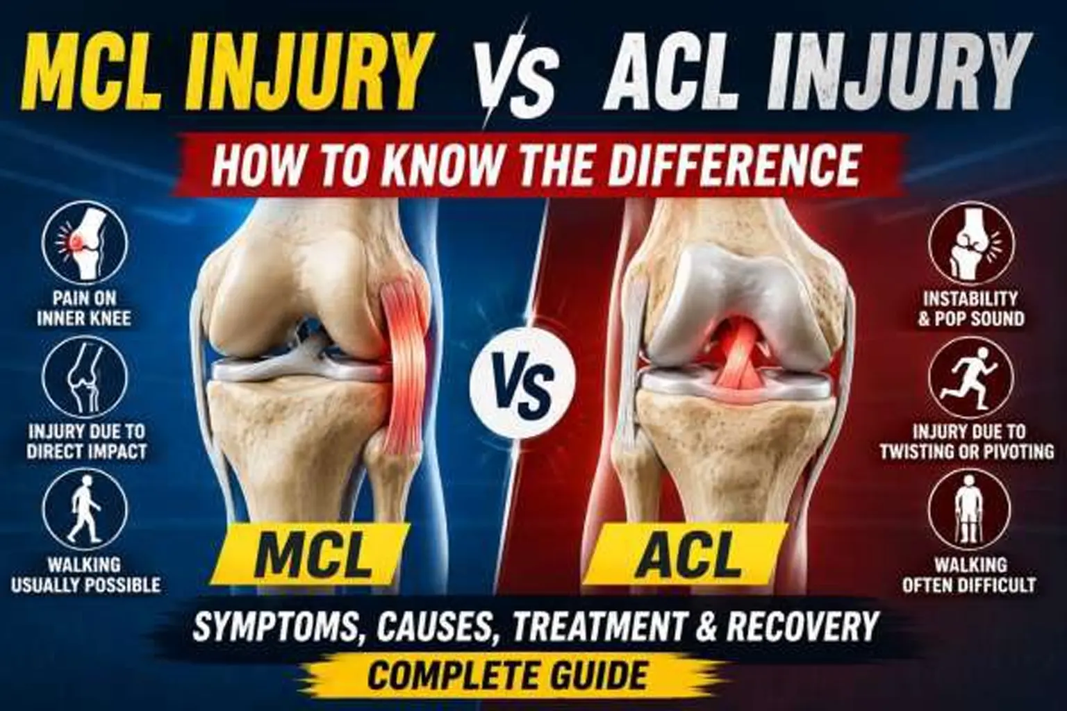 MCL Injury vs ACL Injury: How to Know the Difference