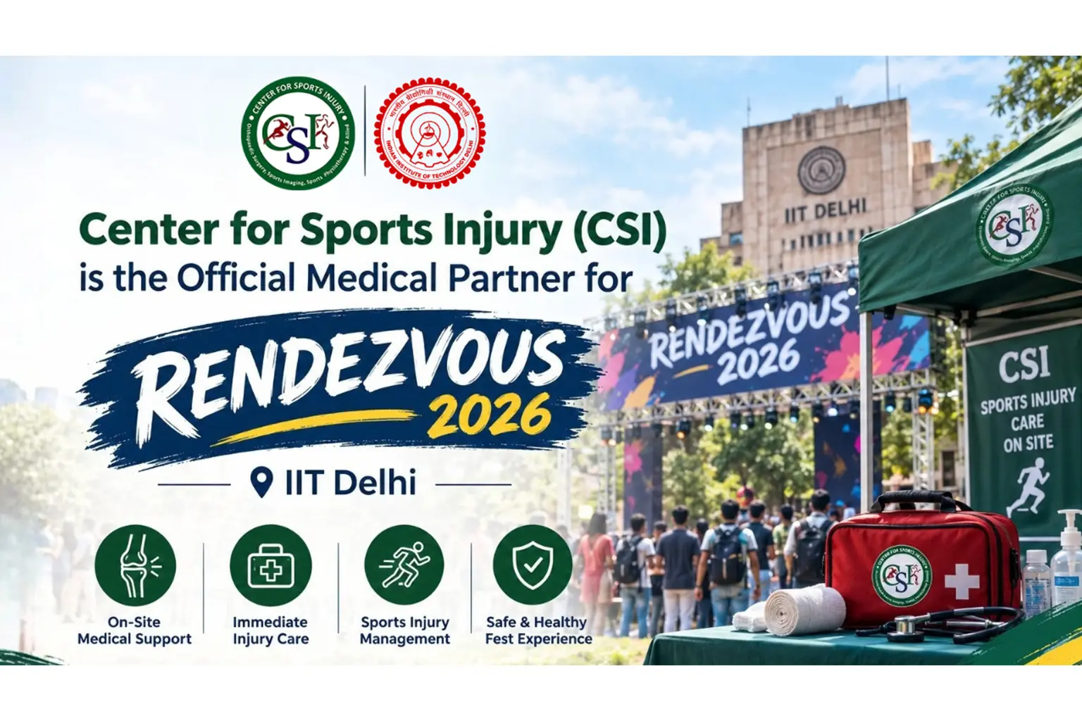 CSI official medical partner rendezvous 2026 iit delhi