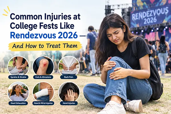 Common Injuries at College Fests Like Rendezvous 2026 — And How to Treat Them