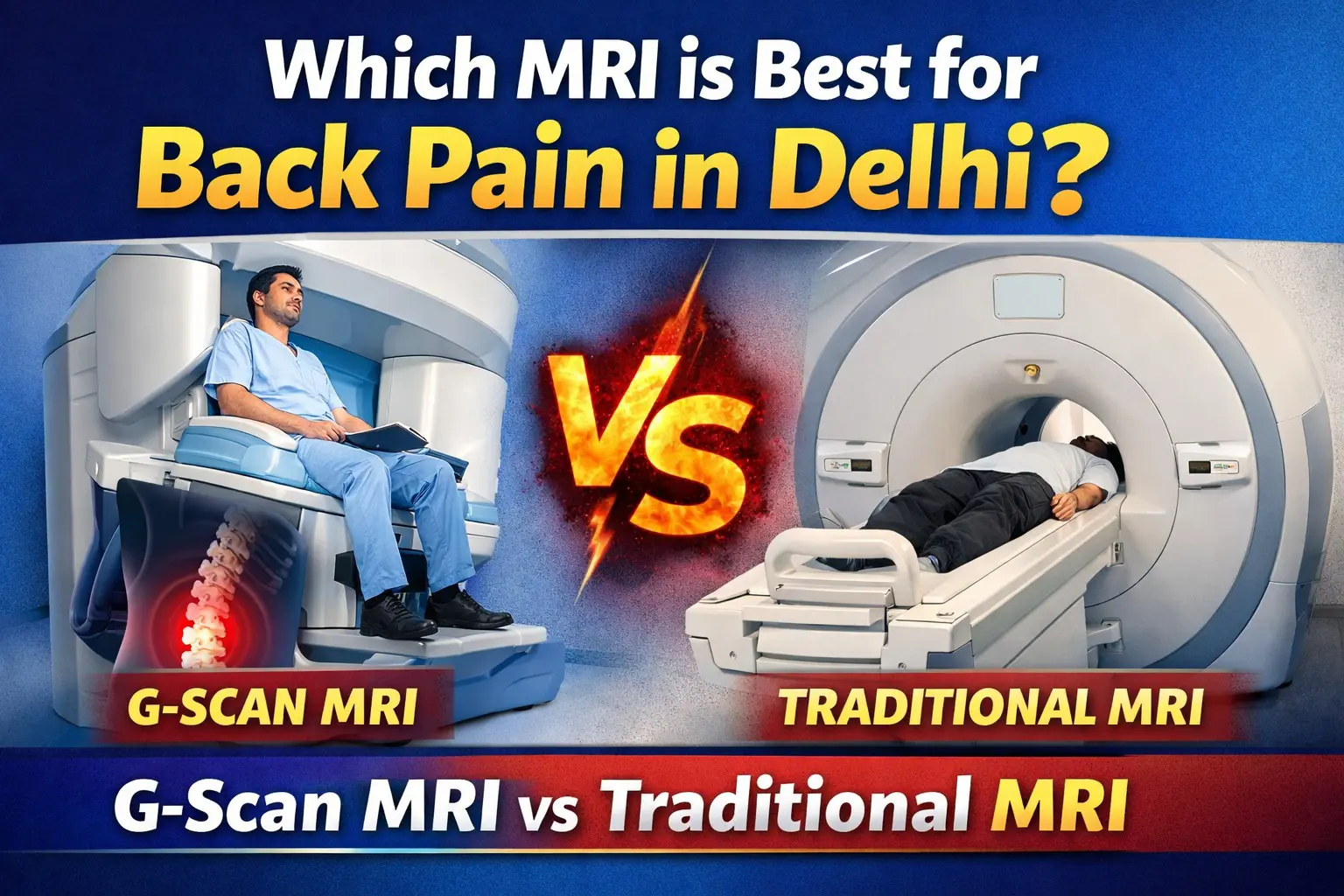 Which MRI is Best for Back Pain in Delhi? G-Scan vs Traditional MRI
