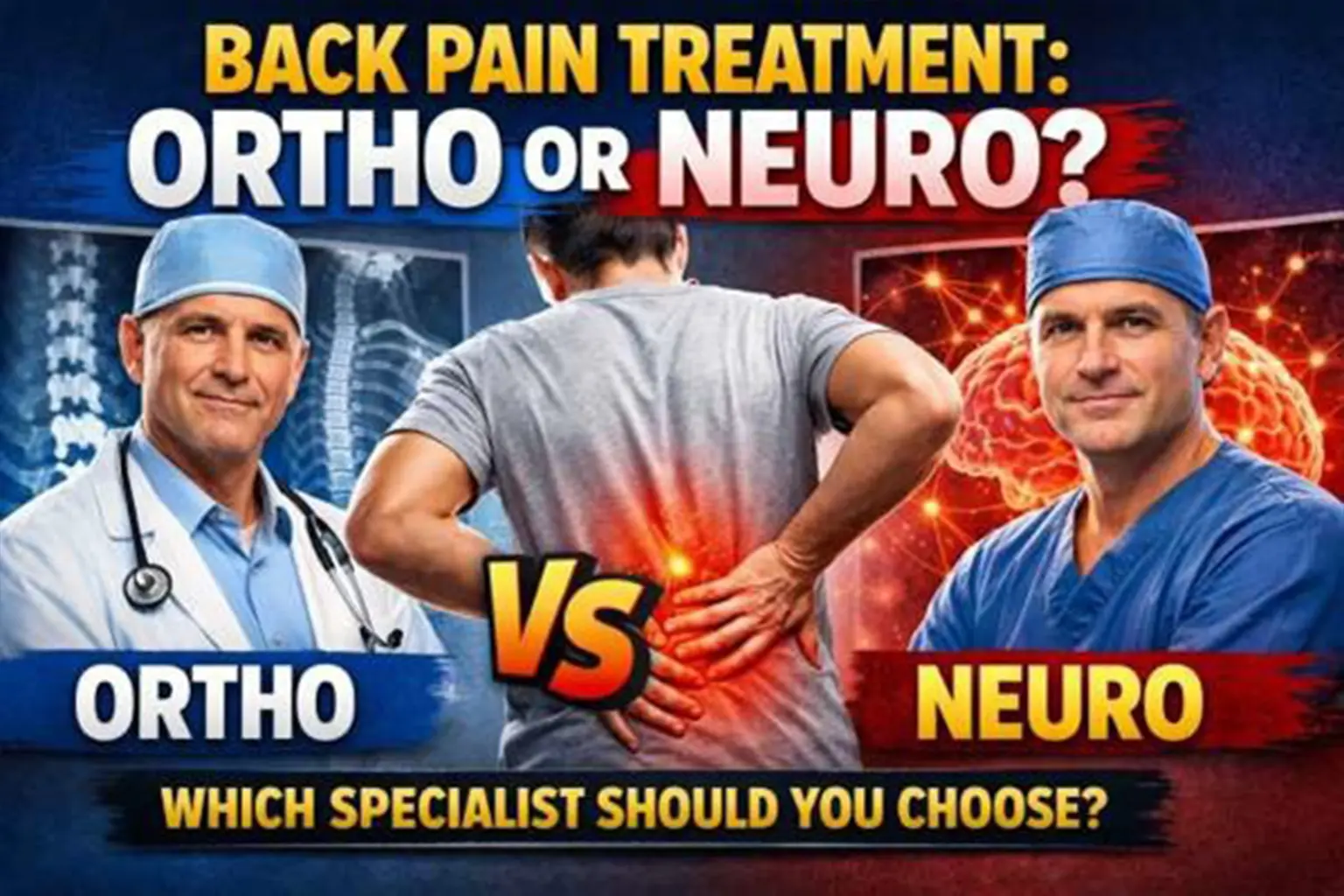 Back Pain Treatment: Ortho or Neuro – Which Specialist Should You Choose?