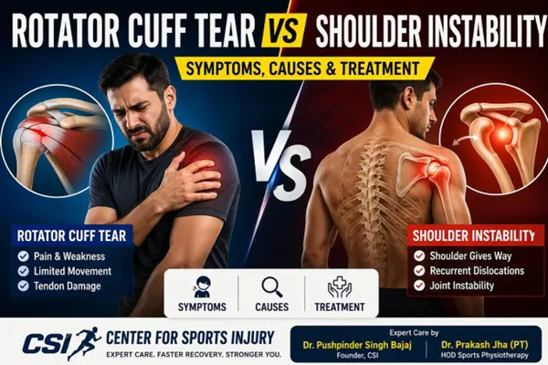 Rotator Cuff Tear vs Shoulder Instability: Symptoms, Causes & Treatment