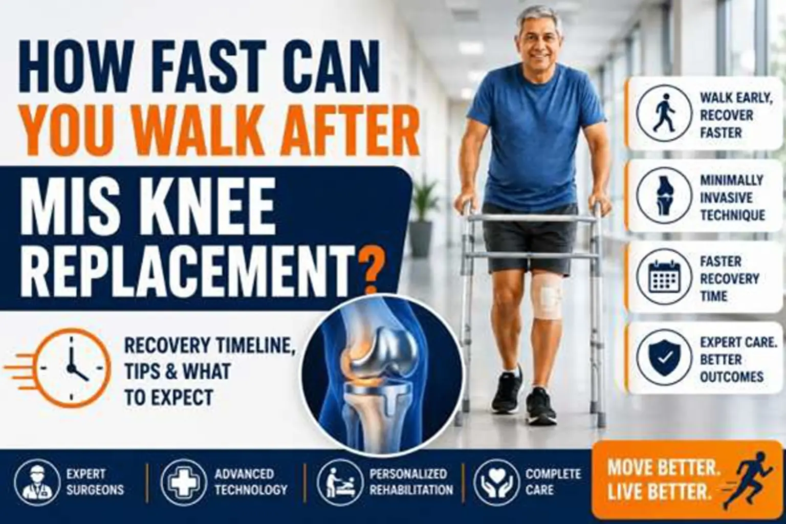 How Fast Can You Walk After MIS Knee Replacement? 