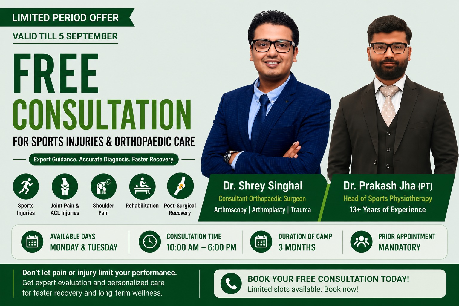 free physiotherapy consultation
